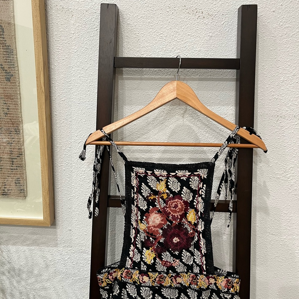 Anthropologie Floral Embroidered Cotton Jumpsuit - Picture 3 of 8